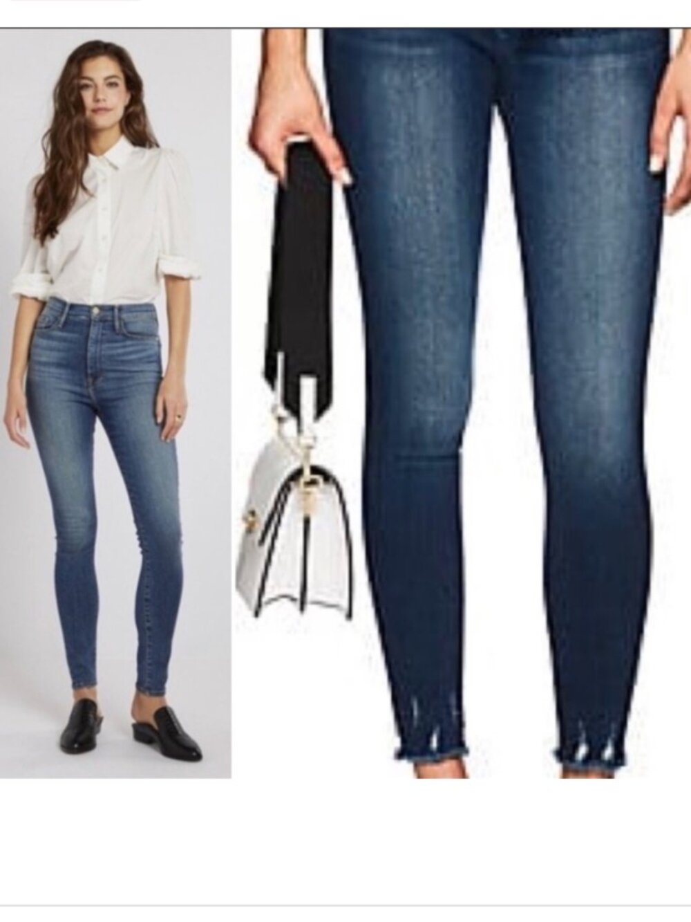 FRAME Ali High Rise Cigarette Jeans Silverfish